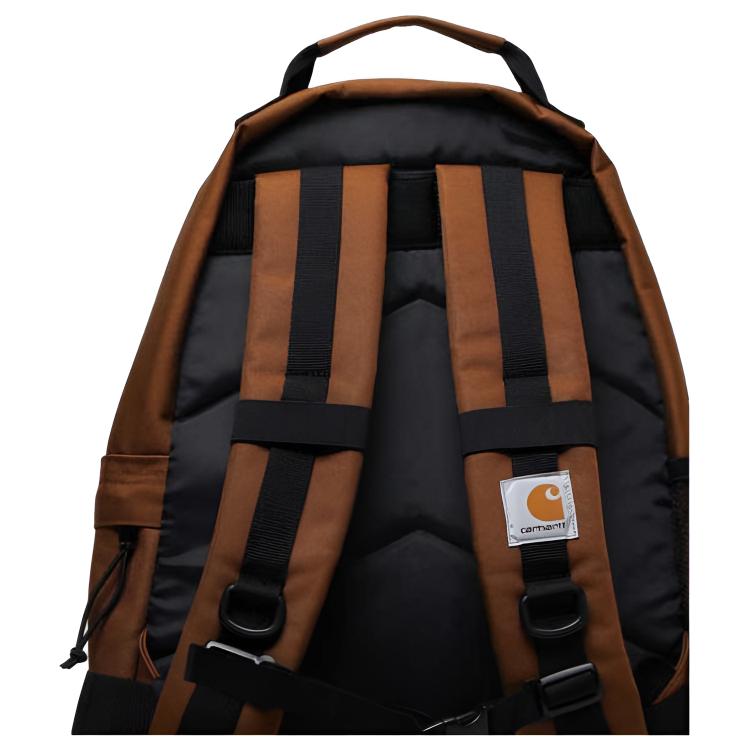 Carhartt WIP Классическая бирка с логотипом Универсальный модный полиэстеровый рюкзак Средний унисекс-рюкзак Коричневый CHXBGI031468O-BWX