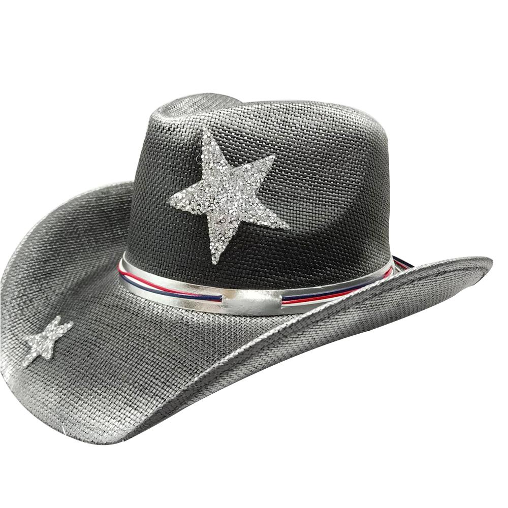 Western Cowboy Hat Straw Hat Men and Women Beach Sun Hat Retro Gentleman Ladies Cowboy Jazz Outdoor Travel Summer New Cowboy Hat