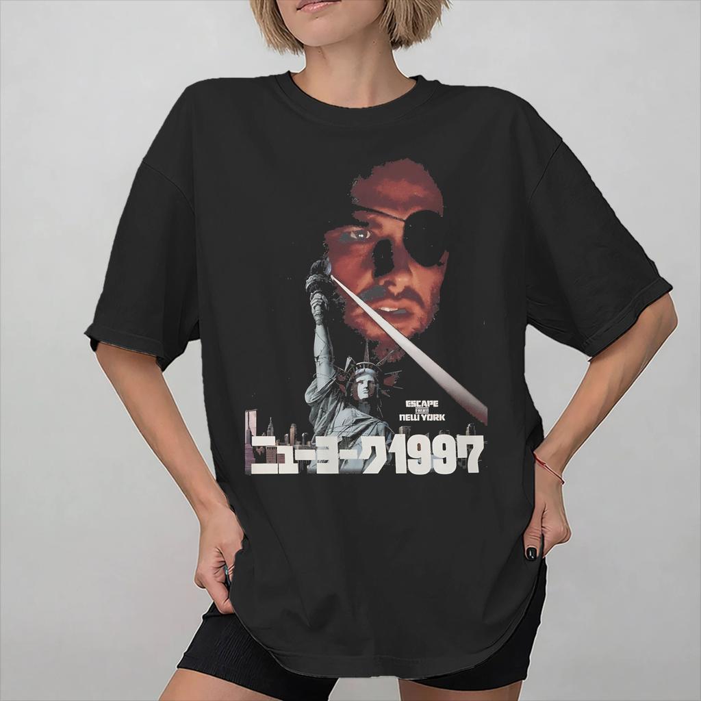 Unisex Women Graphic Printed Escape From New York Snake Plissken T Shirt Tee Cotton Tshirts Clothes