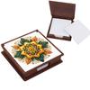 Wooden DIY Diamond Art Note Box with 160 Sheets Diamond Art Notepad Box for Home Office School Supplies Holiday Gifts
