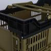 Dulton Folding Shopping Basket 30L Olive CAR Solid Color Foldable Basket Portable Lightweight Height 31cm Width 48cm Depth 28cm "FOR LIFE" V22-0505OV