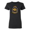 Iowa Hawkeyes Distressed Circle Logo Womens T-Shirt