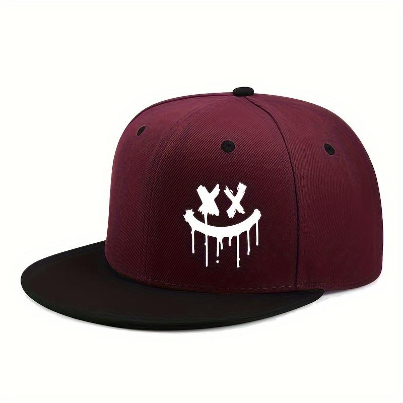 

Halloween Themed Outdoor Event Truck Driver Hat Flat Adjustable Brimmed Baseball Caps Unisex Hip-Hop Hats Fashionable Headwear Adjustable багряний