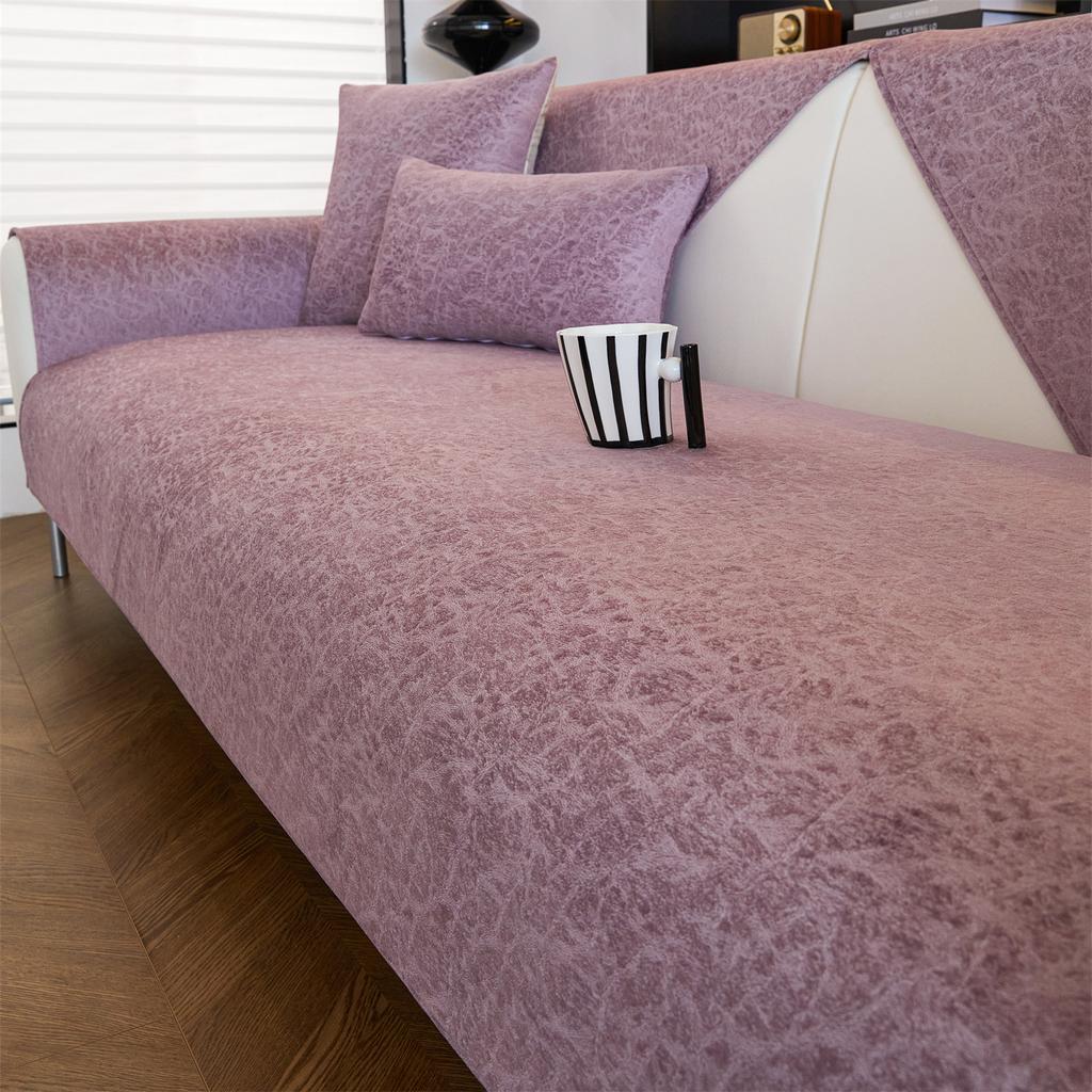 1 Stück Sofabezug aus holländischem Fleece, Einfaches Muster, Rutschfester Sofabezug, Möbelschutz für Schlafzimmer, Büro, Wohnzimmer, Zuhause