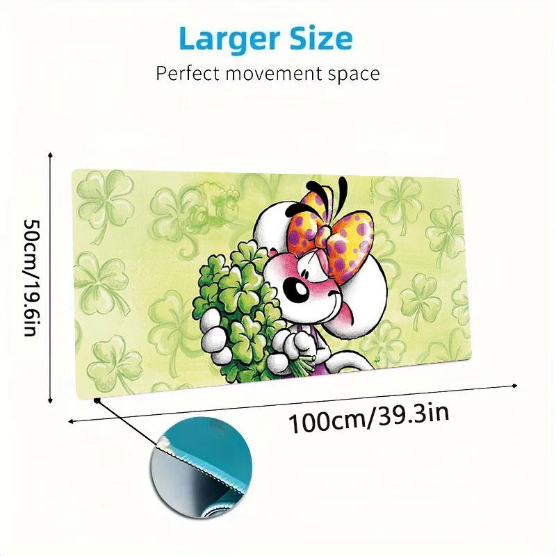 Diddl Large Size Mouse Pad Large Gaming Table Cushion Non-slip Laptop Tablet Big Mousepad XXL Mat Mini PC Playmat With Lock edge