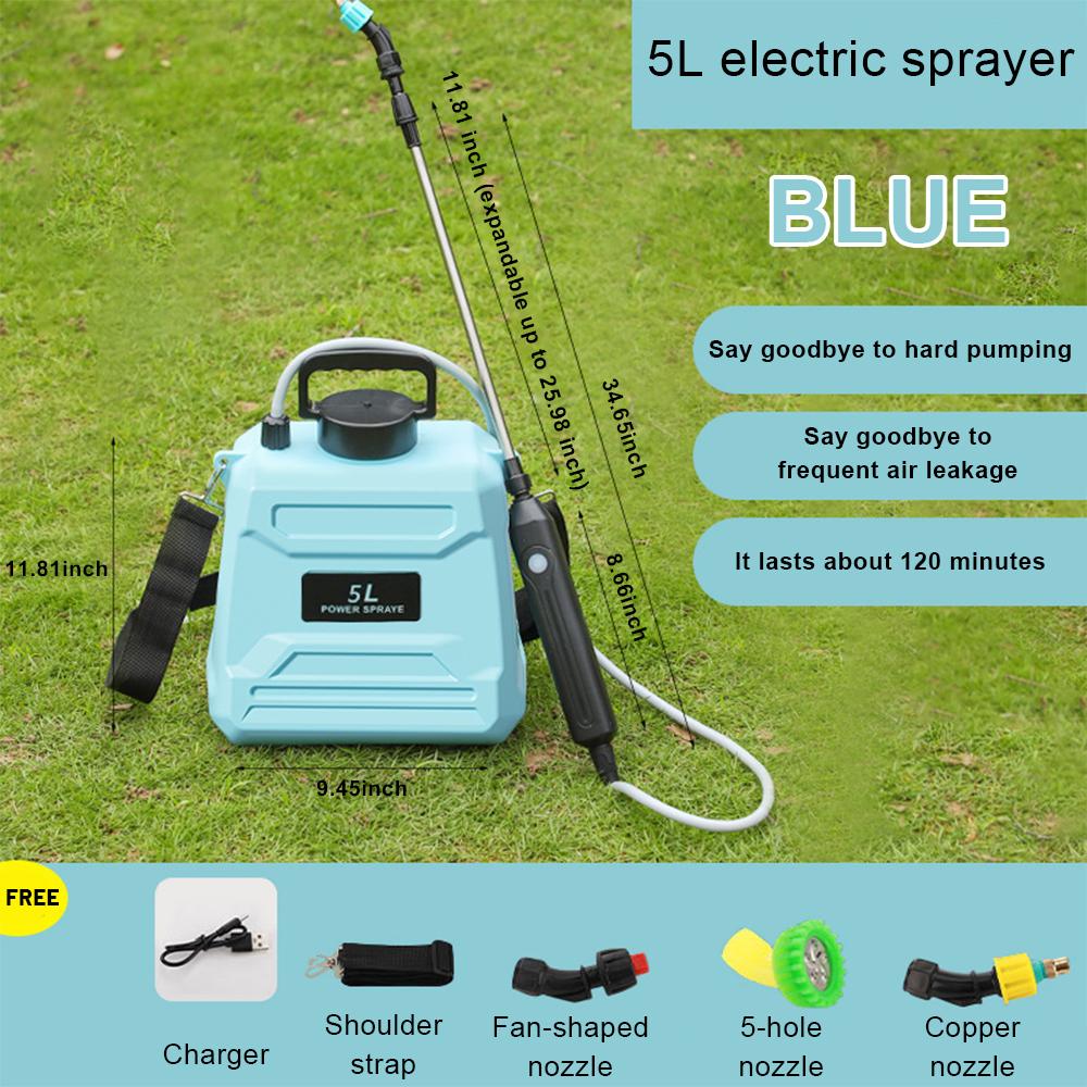 

5L/8L Electric Sprayer Equipped with 3 adjustable nozzles Plastic backpack sprayer Garden Irrigation Sprayer Plant Agricultural