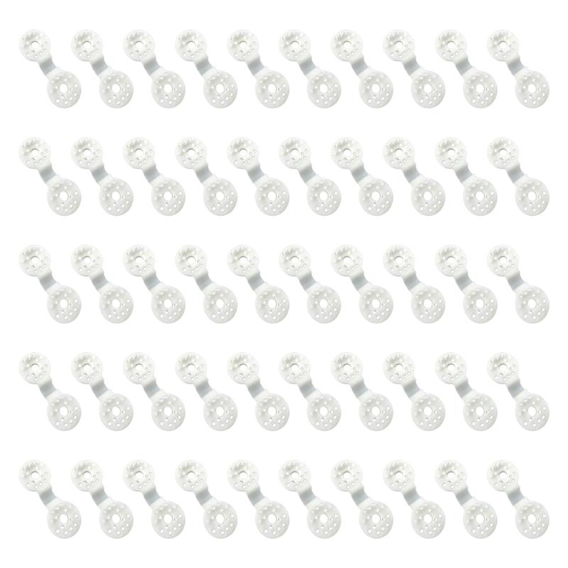 

Pack of 50 Tarp Clips Durable Awning Clamps Wind Resistant Tarp Clamps Unique Awning Clamps for Various Outdoor Needs білий