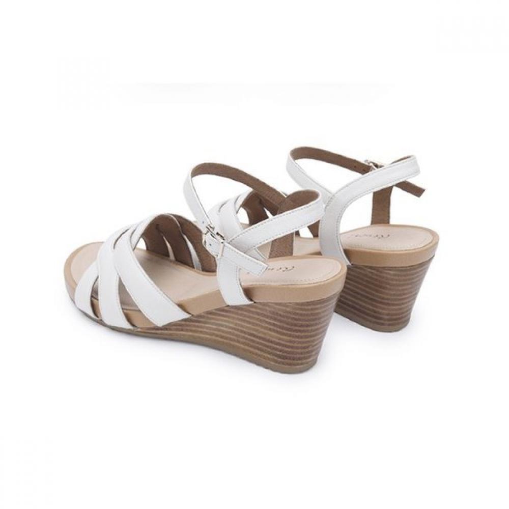 Kumkang Women Wedge Sandals Ivory G7 Gray Rensac5314g9