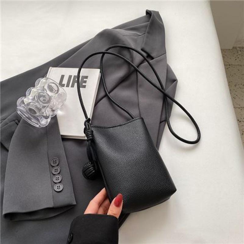 Kvinner Lær Liten Crossbody Veske Designer Mobiltelefonveske Lett Skulderveske Dame Reiseveske