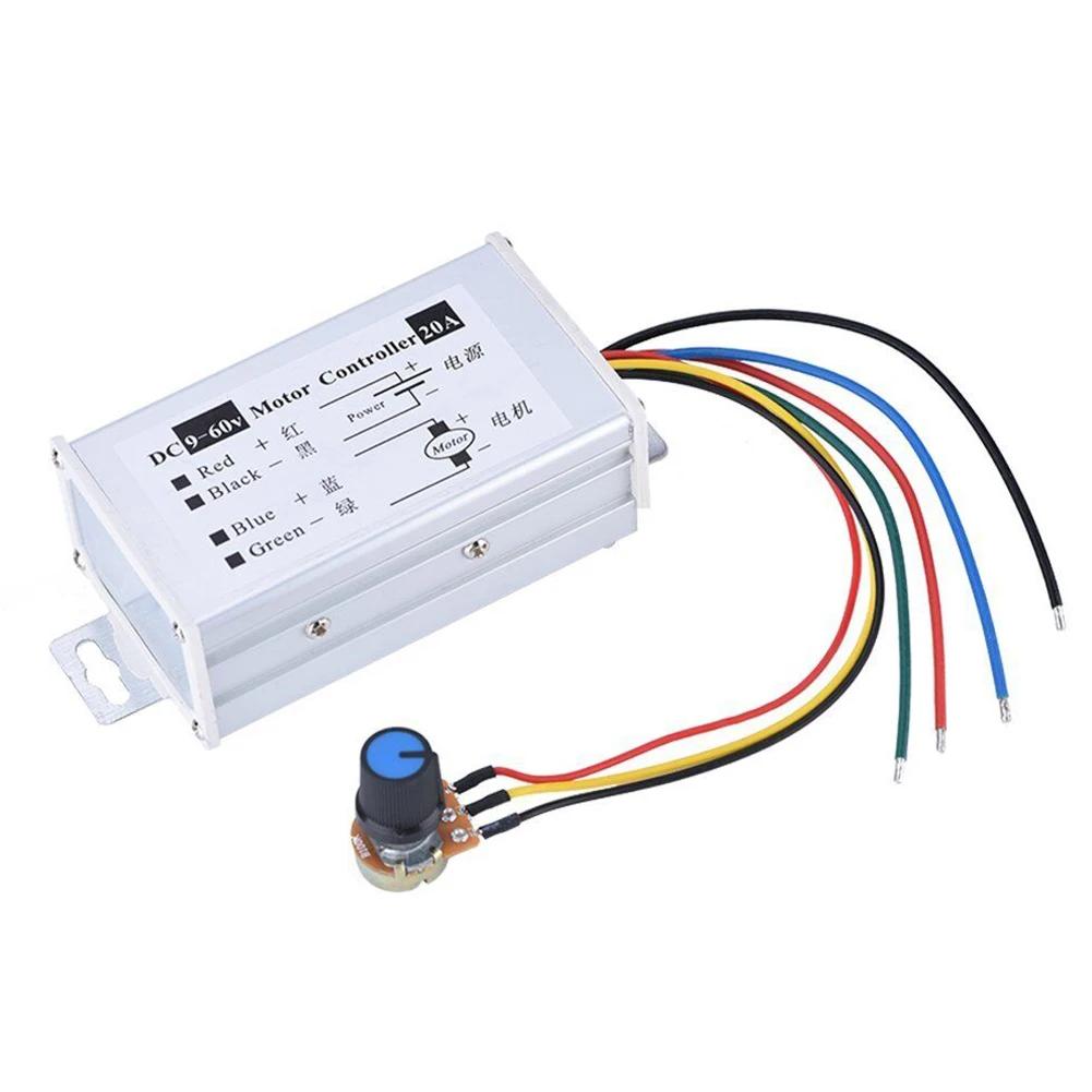 For PWM Speed Controller for DC Motor 12V 24V Max 20A Stepless Variable Speed Regulation Compatible with Brushed Motor