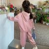 Girls Tracksuit Clothing Sets Spring Autumn Fashion Kids Sweatshirt Suits Long Sleeve Pullover+Pants 2Pcs Teen Hooded Outfits
