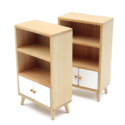 1Pcs Miniature Display Cabinet 1:12 Dollhouse Restaurant Bookshelf Furniture Decor Accessories