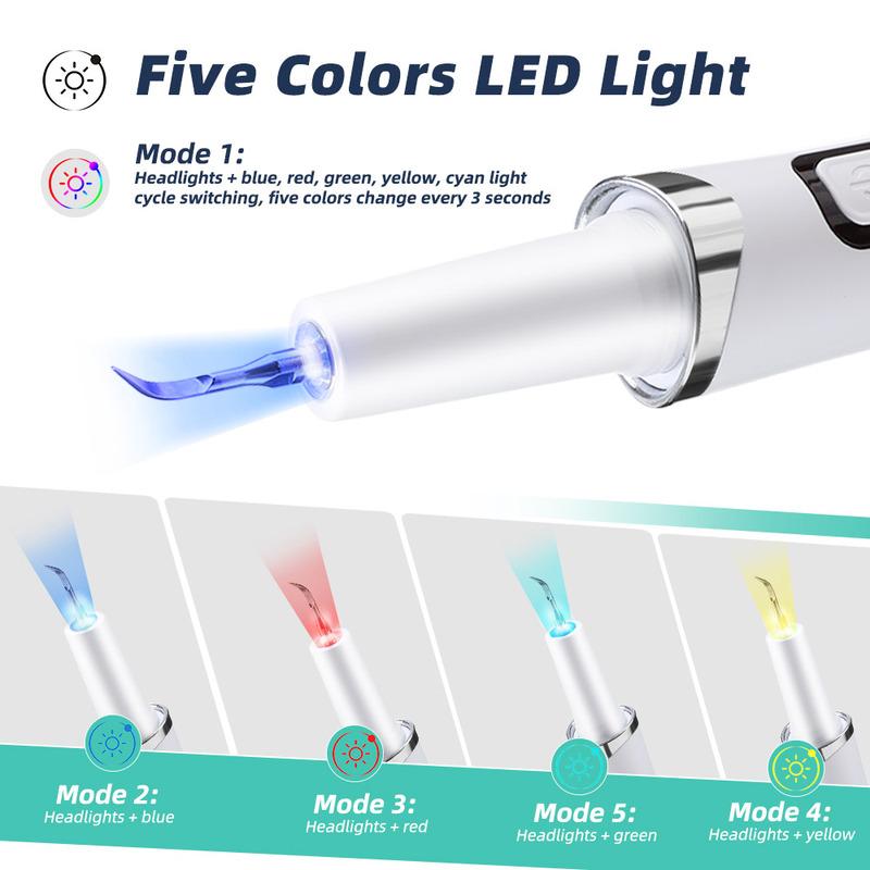 Electric Ultrasonic Dental Scaler 5 Modes Calculus Oral Tartar Remover Tooth Stain Cleaner Teeth Whitening Oral Care
