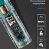 VGR IPX7 Waterproof Electric Hair Clipper Professional Transparent Barber Beard Trimmer Rechargeable Cordless Hair Trimmer for Men Home Clippers V-961