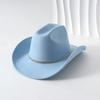 Men's and women's European and American style cowboy hat square rhinestone gem accessories hat retro jazz felt hat