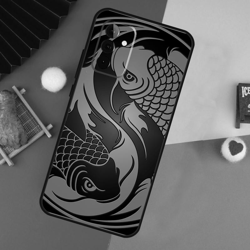 Koi Fisch Yin Yang Kunst Hülle Für Samsung Galaxy A54 A34 A14 A15 A35 A55 A52 A32 A12 A51 A71 A13 A23 A33 A53 Abdeckung