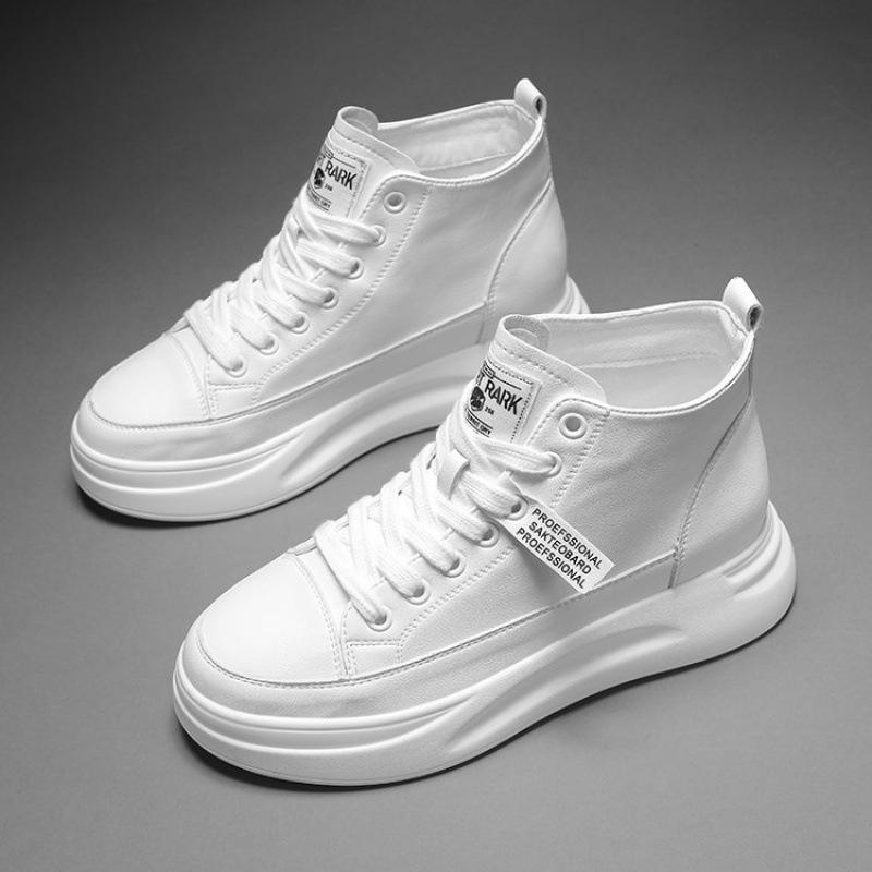 

2025 New Luxury Women s Thick Bottom High Top Casual Sneakers Soft Bottom Versatile Sports Running Shoes Zapatos para mujeres 40 белый