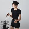 Women's Backless Yoga & Pilates Short-Sleeve Top