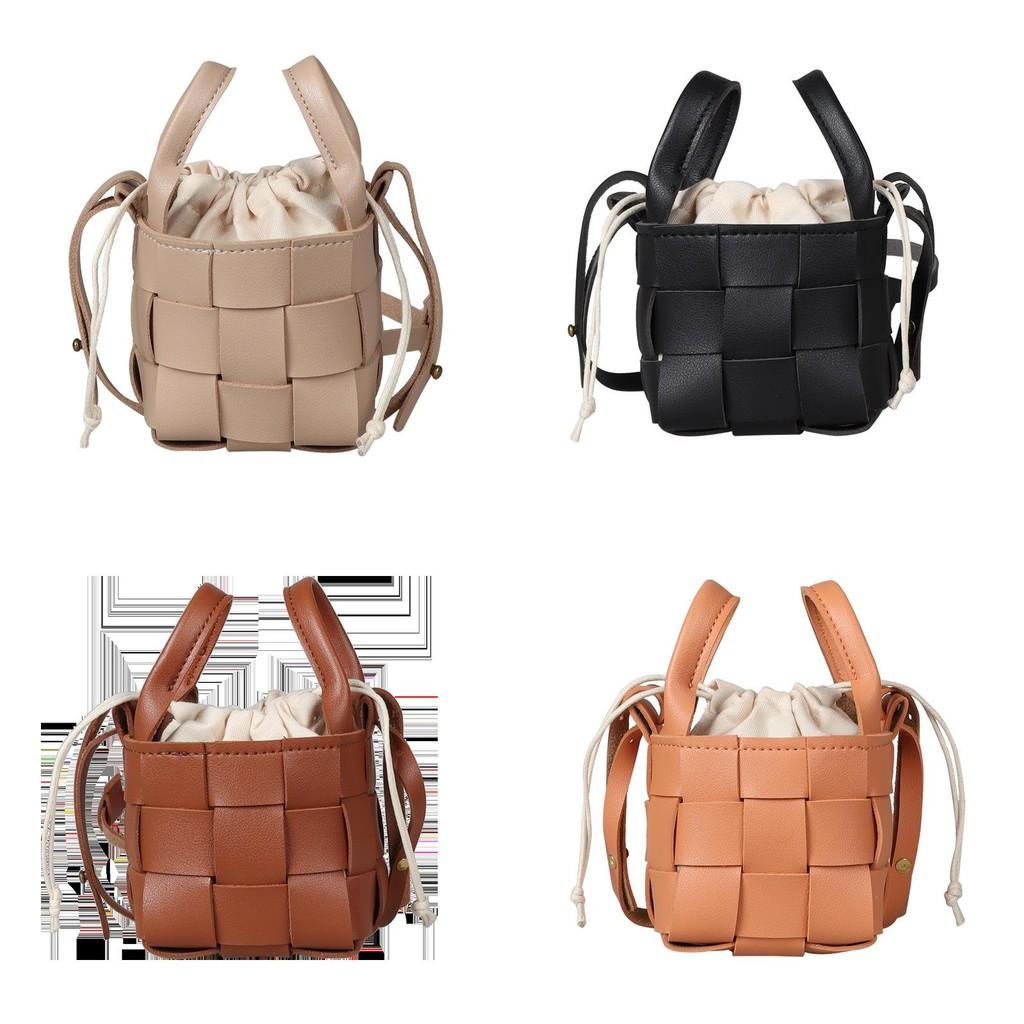 Childrens Crossbody Bag Pu Leather Fashion Weave For School Girls
