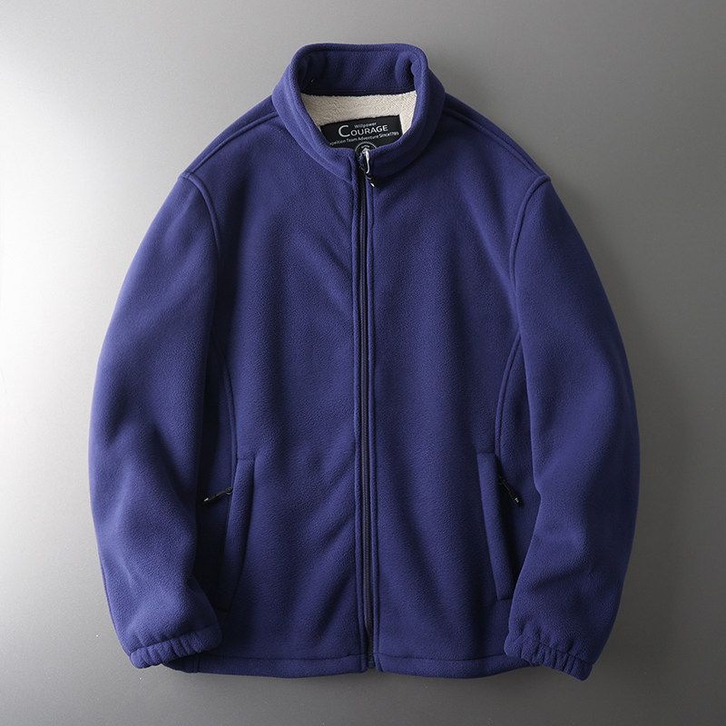 Polar Fleece Outerwear Men's Fleece-lined Thickened Clothes Foreign Trade Export Overplus Order Men's Berber Fleece Fleece Jacket Outerwear