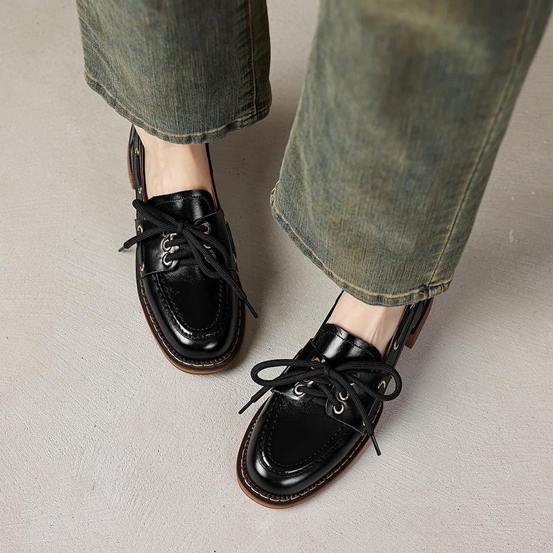 Fashion 2025 New Spring Women Pumps Shoes for Women French Round Toe Low Heel Loafers Chunky Heels Ladies Shoes Gladiator Oxford Shoes