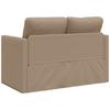 Floor Sofa with Sleeping Function Cappuccino Brown Artificial Leather