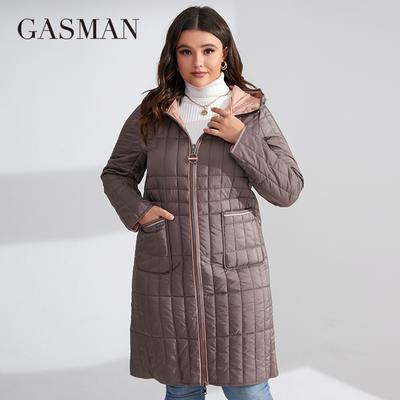 Women's Winter Down Jacket Plus Size Long Classic Design Zipper Pocket Women Coat Leisure Parkas 81861