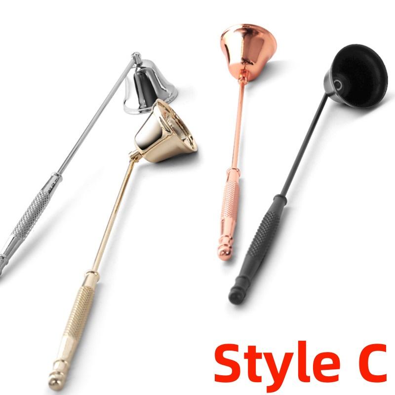 1pc Metal Candle Snuffer Gold/Black/Silver Bell-shape Wick Cover 18cm Handle Vintage Decor Home SPA Hotel