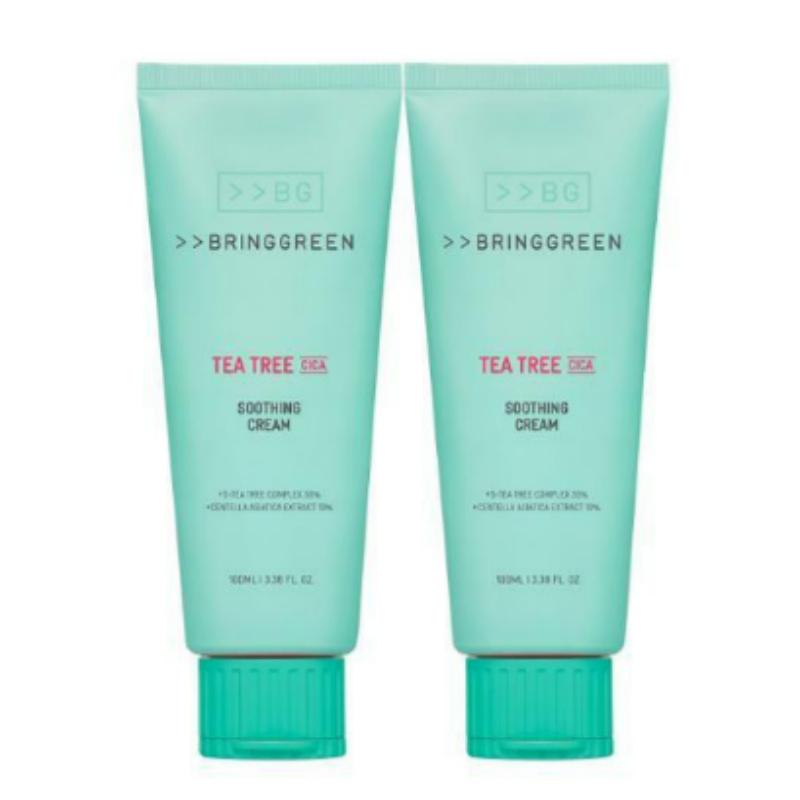 Bring Green Tea Tree Cica Soothing Cream Plus 100ml Double Set (NEW)