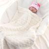Double-Sided Fleece Newborn Swaddle Blanket - Thick, Absorbent, and Soft