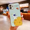 For Honor 90 70 50 X7a X9a P30 Pro P40 Lite Infinix Hot 40i 30i Vivo Y22 Y18 V30 Pro V40 Soft Plated TPU Cartoon Astronaut Phone Casing