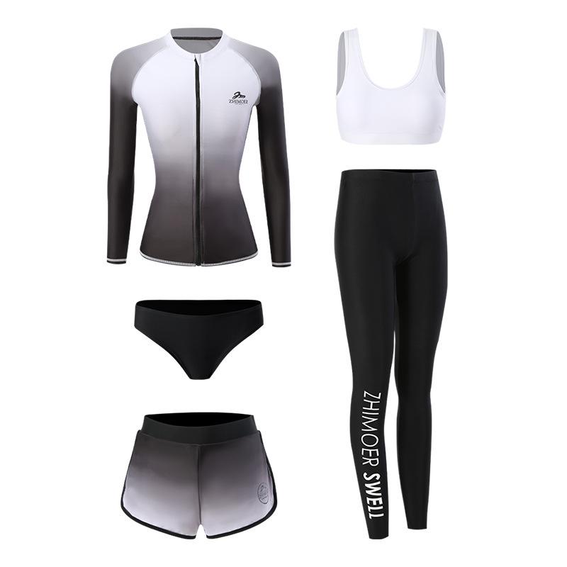 Matching Men's & Women's Sun Protection Split Long Sleeve Wetsuit - Snorkeling & Surfing Suit