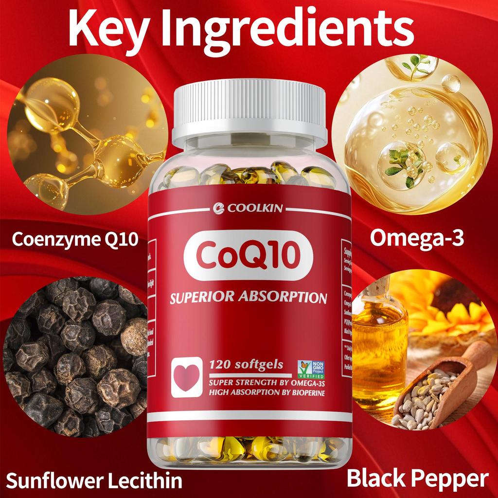 Coolkin - Coenzyme Q10 Capsules - Heart Health - Antioxidant