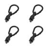 4 Peças L Track Encaixe de Amarração com Pino Duplo Aço Carbono Controle Seguro de Carga para Caçamba de Caminhão Trailer Pickup RV ATV Preto