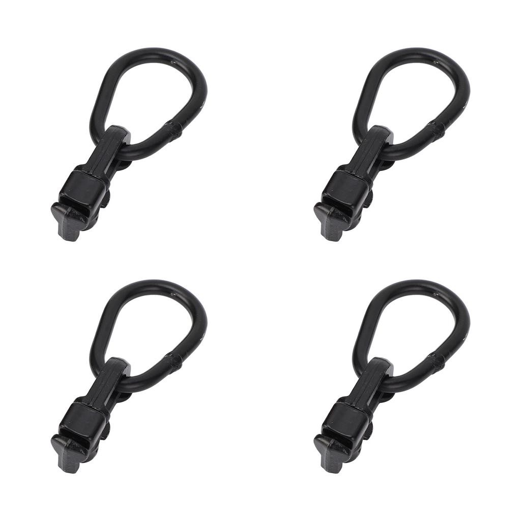 4 Peças L Track Encaixe de Amarração com Pino Duplo Aço Carbono Controle Seguro de Carga para Caçamba de Caminhão Trailer Pickup RV ATV Preto