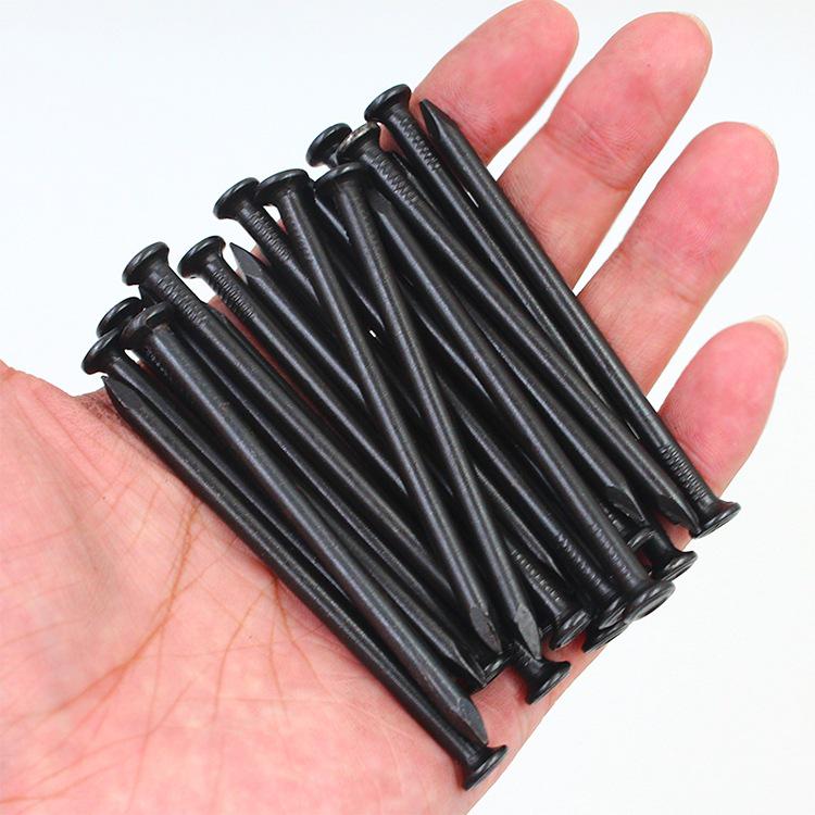 Extra Strong Black Steel Cement Nails for Woodworking & Picture Hanging (3-10 cm)