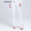 PORTS Women's Slim-Fit High Slit Casual Trousers