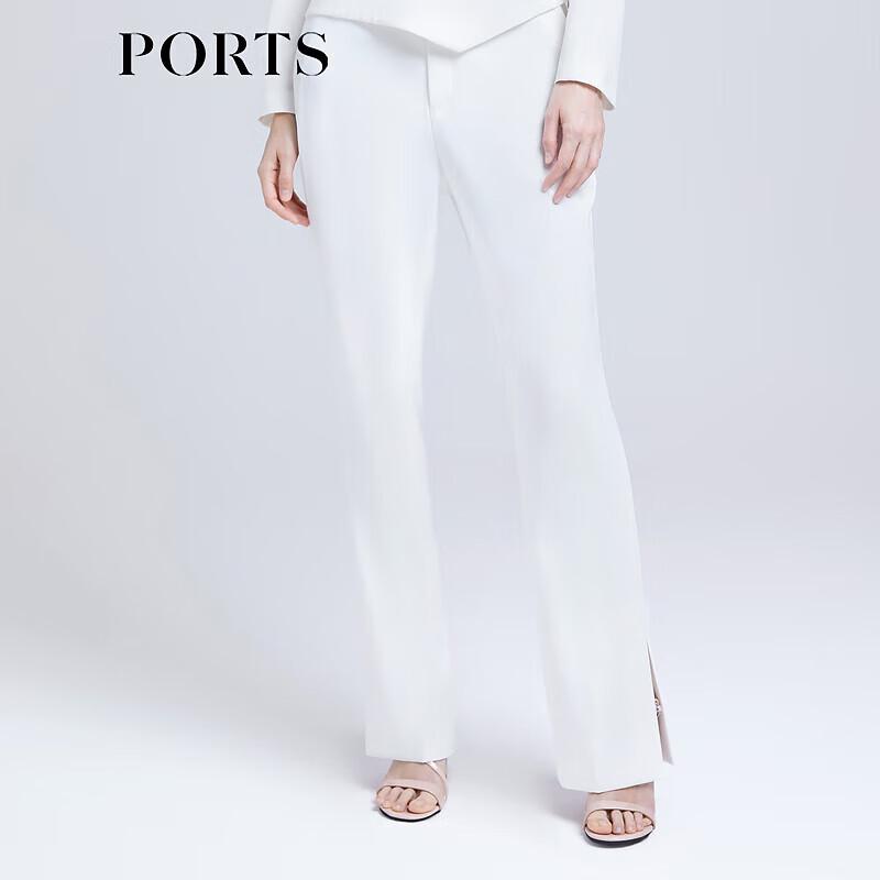 

PORTS Women s Cream White High-Slit Tapered Casual Pants M / 6