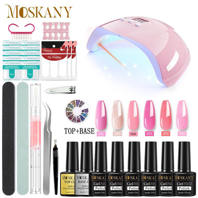 

Популярный набор инструментов для маникюра для трансграничной торговли: Набор УФ-лампы и гель-лака для ногтей