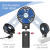 Multipurpose Design Portable Handheld Fan, Travel Outdoor Rechargeable Battery Operated, Long Cooling Time, Folding Desk Fan, USB Charging Capability