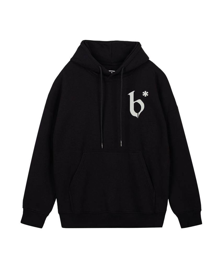 B Logo Hoodie Black