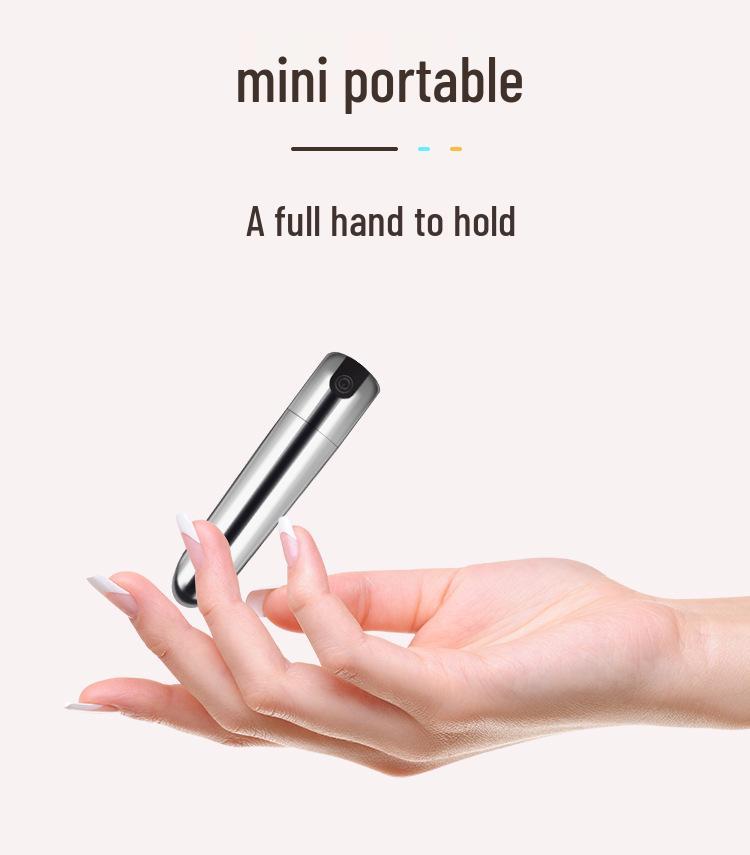 Deba Silver Mini Rechargeable Bullet Vibrator - Adult Flirtation & Massage Stick