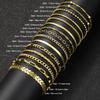15 Stück Vintage Elegantes Goldfarbenes Herz Schlangenketten Armband Set Einfache Mehrfacharmbänder Für Frauen Mode Tägliches Tragen Schmuck Geschenk