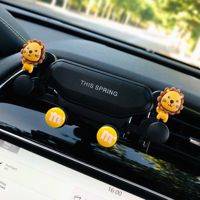 Car Phone Holder 2022 New Model Cute Cartoon Car Air Vent Decoration Navigation Support for Girls