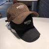 Boston Letter Embroidered Baseball Cap With Breathable Cotton For Casual Streetwear