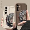Tiger Head Phone Case For Samsung Galaxy S25 S22 S21 S24 S20 S23 FE Note 20 Plus Ultra A35 A15 A25 A55 Silicone Protect Cover