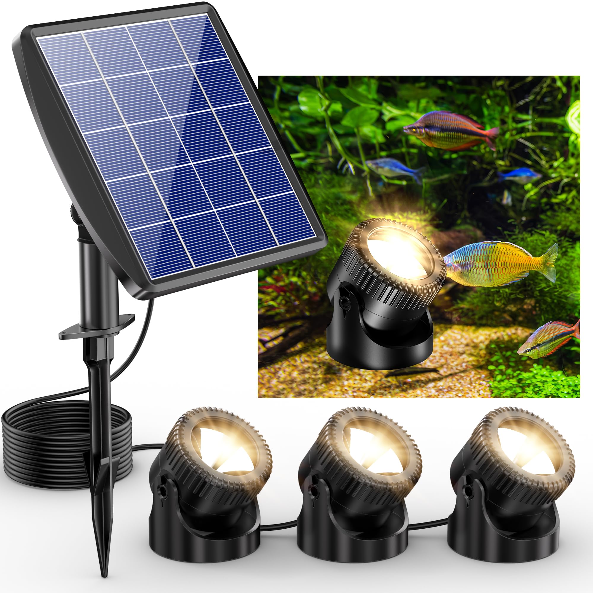 

pendoo Solar Solar Solar Світлочутливе зовнішнє світлодіодне освітлення Безпека Підходить для живлення Яскравий сад Тепле світло Прожектор, Світло, На вулиці, Заряджання,