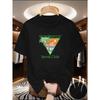 Hete Verkoop Casablanca Tennisclub Grafische Print T-shirt Mannen Vrouwen Kenmerken Een Groen Casablanca Driehoekig Ontwerp Met Elementen Zoals Palmbomen