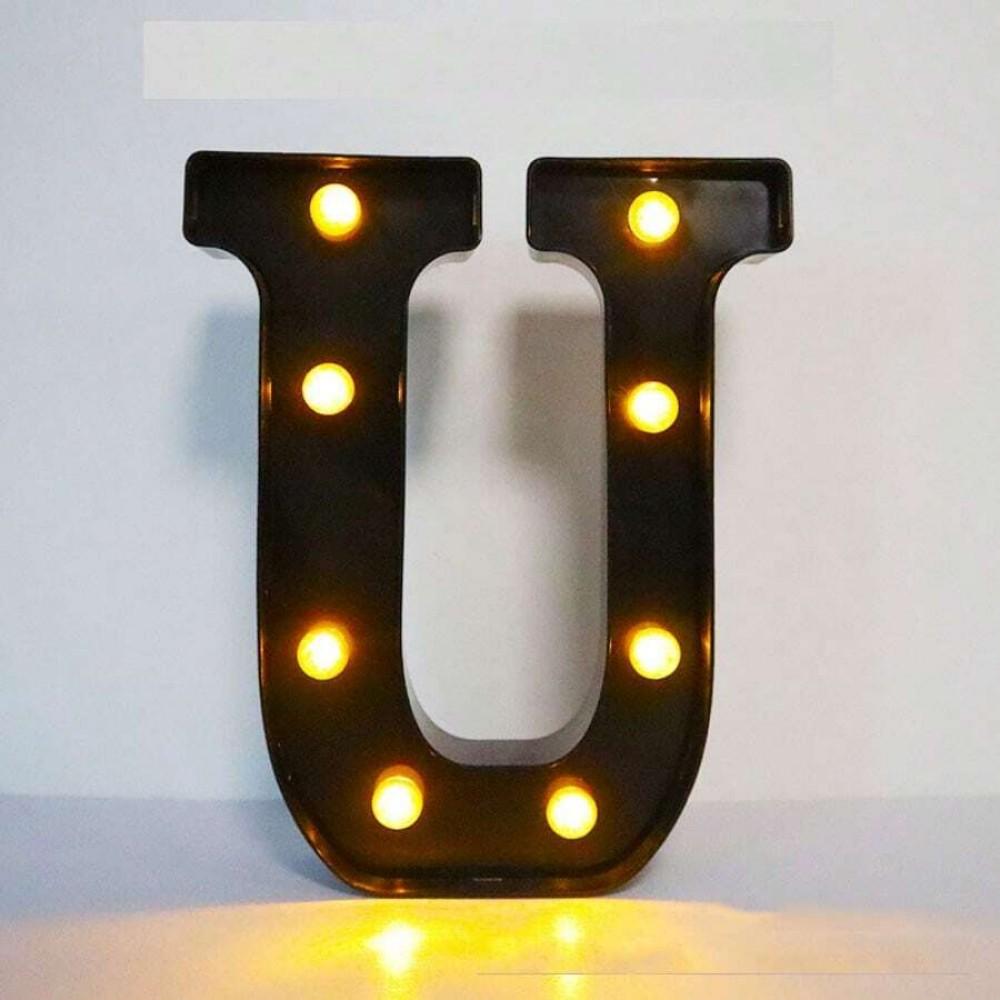 1PC 21.8cm LED Letter Light Luminous Letter and Number Night Light Suitable for Home Bar Wedding Birthday Party Decoration