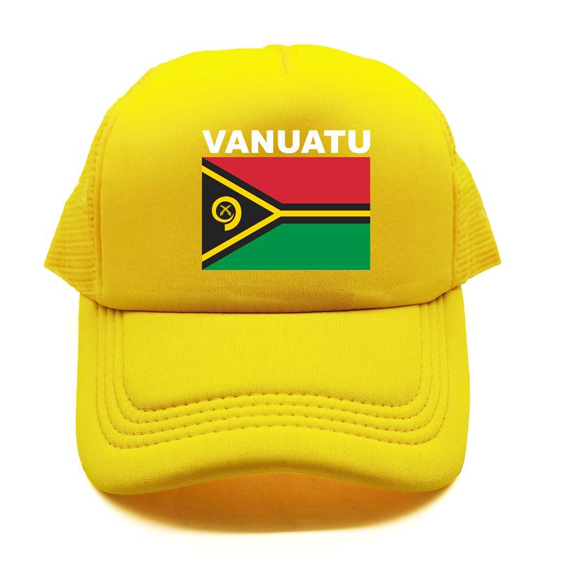 Vanuatu Trucker Cap Summer Unisex Cool Country Flag Hat Baseball Caps Unisex Outdoor Mesh Net Caps